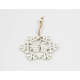 Ornament Brad Glob Lemn Fulg de Nea - Decor Craciun