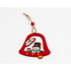 Ornament Brad Glob Lemn Clopotel cu Om de Zapada- Decor Craciun