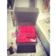 Cutie Cadou cu 16 Trandafiri Sapun Rosu si Spatiu Bijuterii