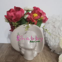 Aranjament Floral in Vas Venus Femeie cu Palarie - Flori Artificiale