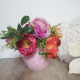 Aranjament Floral in Vas Venus roz - Flori Artificiale