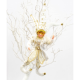 Decor Craciun Elegant Elf Arlechin Mascat Alb-Auriu 45 cm