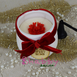 Lumanare Parfumata in Vas Ceramic Sweet Home cu Floare