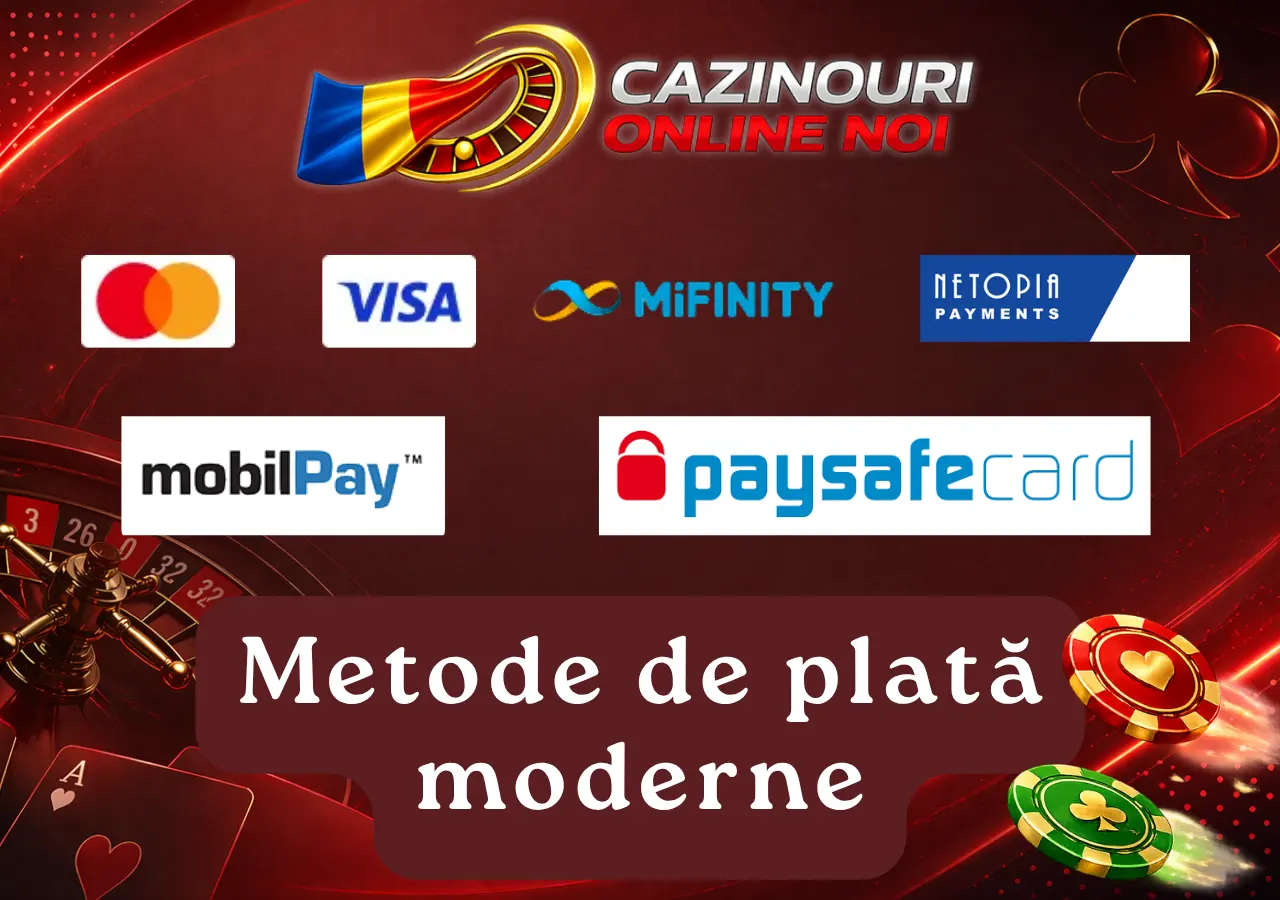 Metode plată cazinouri online România tranzacții rapide sigure